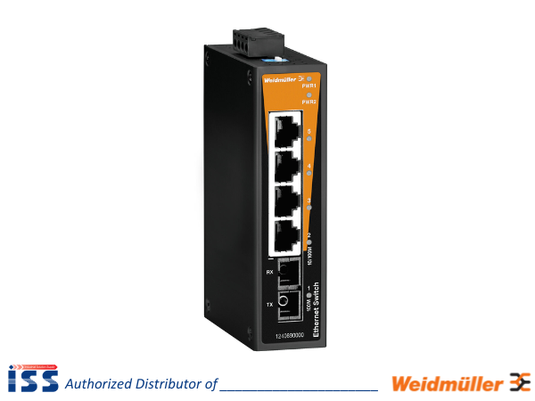 1286530000 | Bộ chia mạng 4 cổng RJ45 và 1 cổng Single-Mode IE-SW-BL05T-4TX-1SCS Weidmuller | Chính 