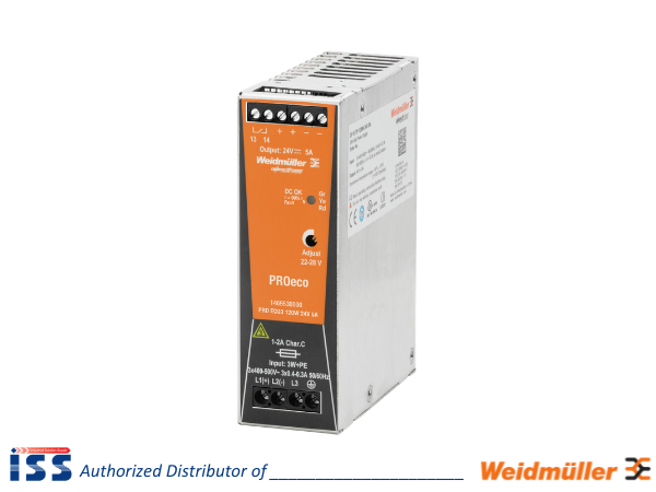 1469530000 | Bộ nguồn PRO ECO3 120W 24V 5A Weidmuller | Chính hãng