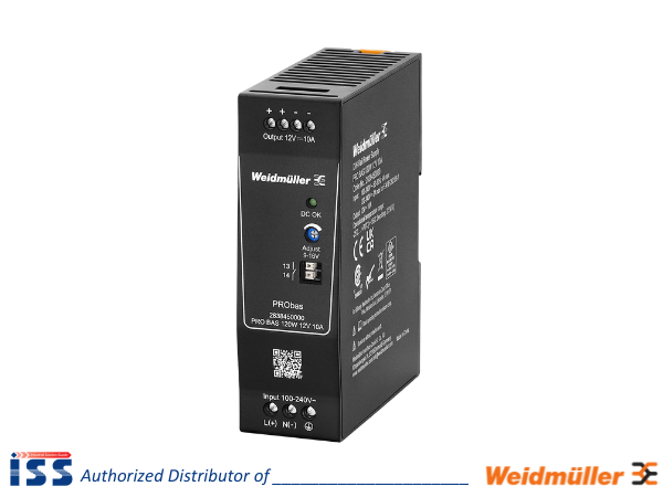 2838450000 | Bộ nguồn PRO BAS 120W 12V 10A Weidmuller | Chính hãng