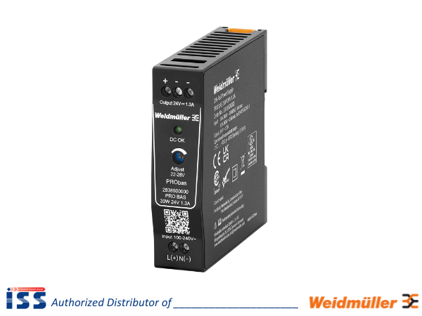 2838500000 | Bộ nguồn PRO BAS 30W 24V 1.3A Weidmuller | Chính hãng