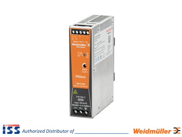 1469470000 | Bộ nguồn PRO ECO3 72W 24V 3A Weidmuller | Chính hãng